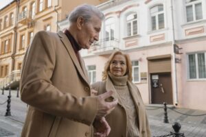 Couple of older couple who have been working on revilatizing their relationship from marriage counseling in Houston, Tx at Unload It Therapy 